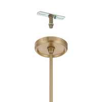 Agate 15-inch 3-light Champagne Gold Pendant Light with Clear Holophane Glass Shade