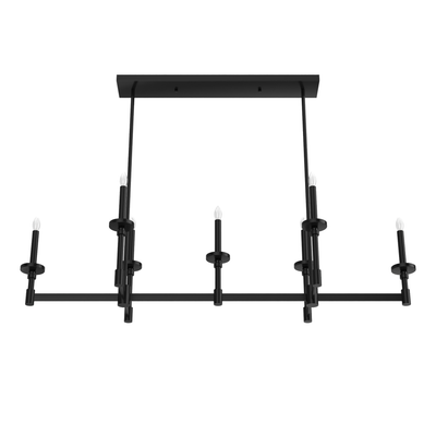 Briargrove 51.25-inch 7-light Matte Black Linear Chandelier