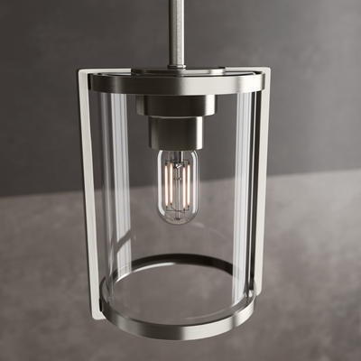 Astwood 6-inch 1-light Brushed Nickel Pendant with Clear Glass