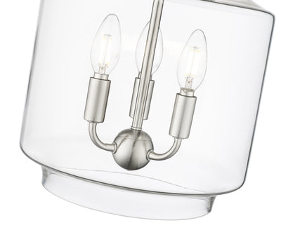 15.5'' Mahannah Brushed Nickel 3 Light Pendant