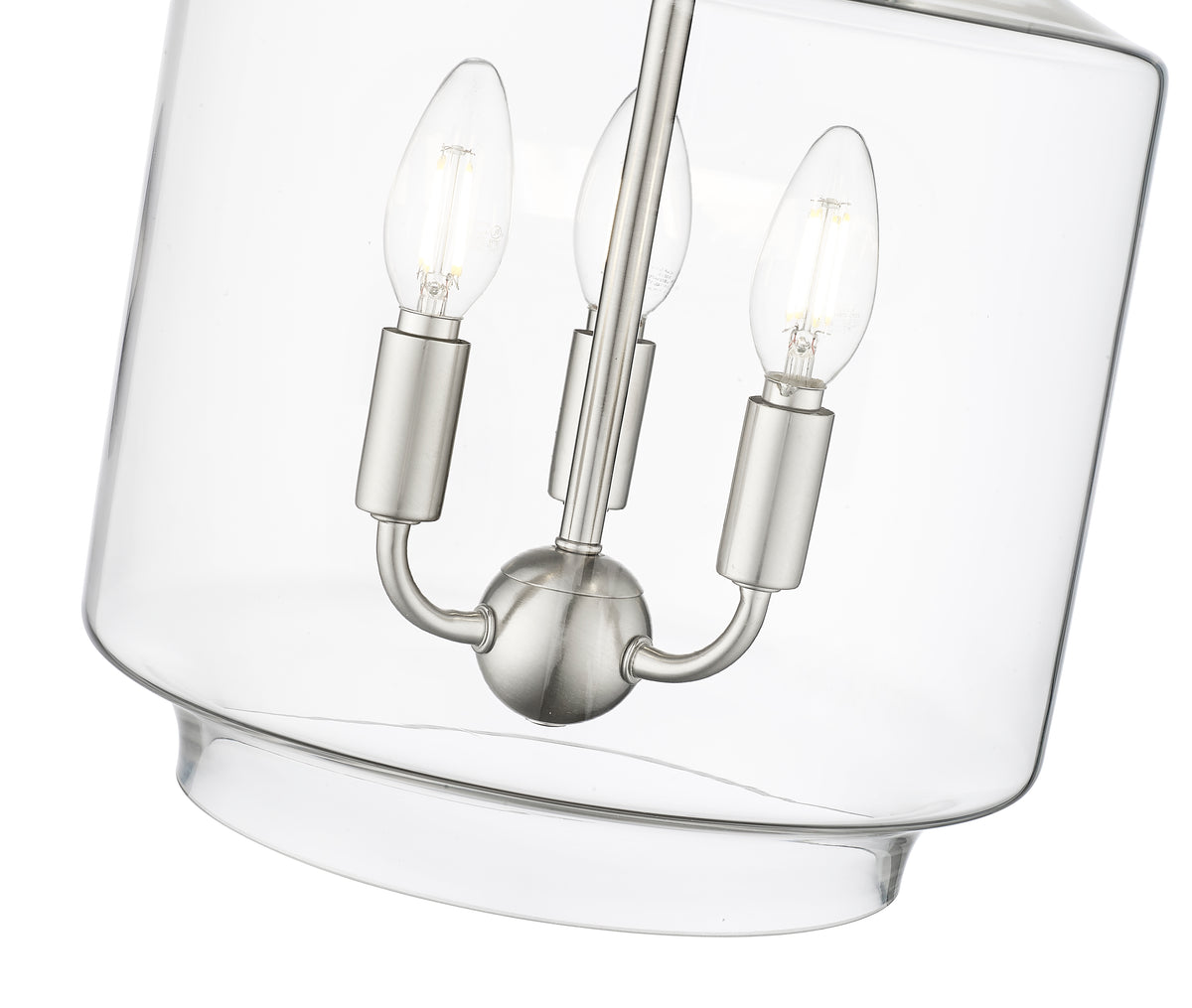 15.5'' Mahannah Brushed Nickel 3 Light Pendant