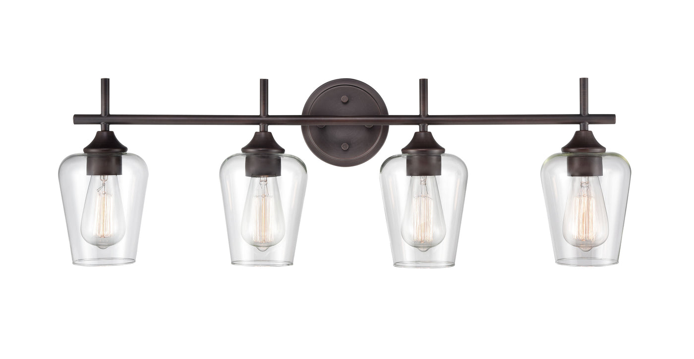 31'' Ashford Rubbed Bronze 4 Light Bath Vanity