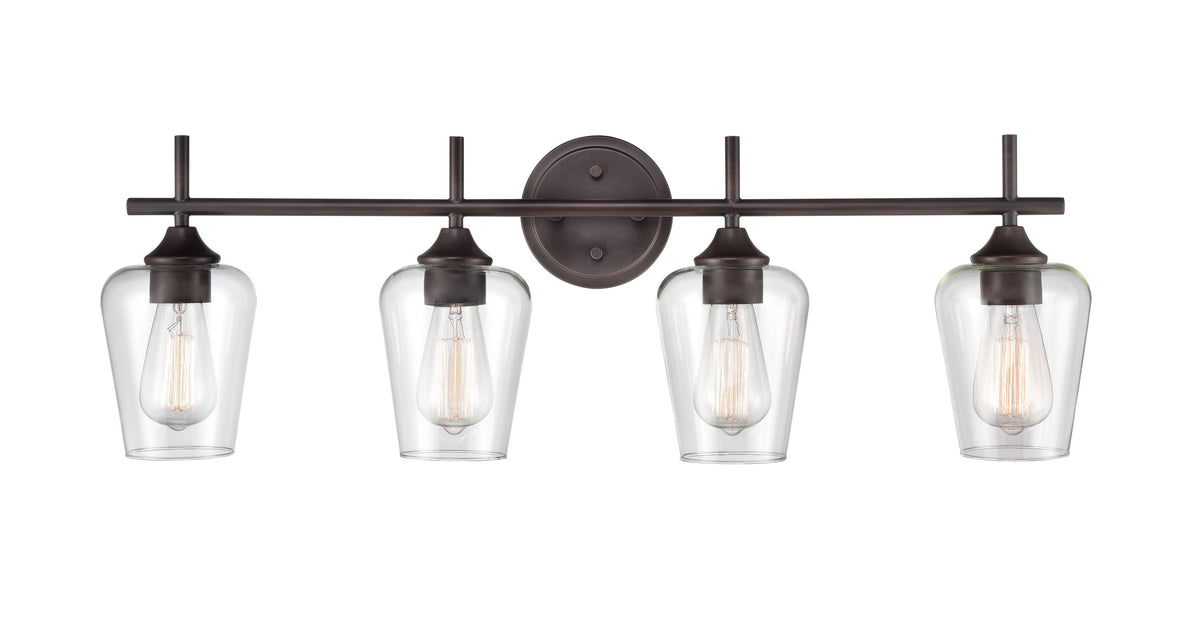 31'' Ashford Rubbed Bronze 4 Light Bath Vanity