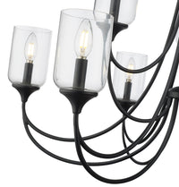29.25'' Waddingham Matte Black 9 Light Chandelier