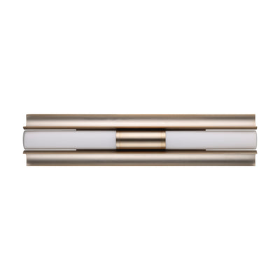 Colton 24-inch 2-light Champagne Gold 5CCT LED Vanity Light with Etched Opal Glass Shades