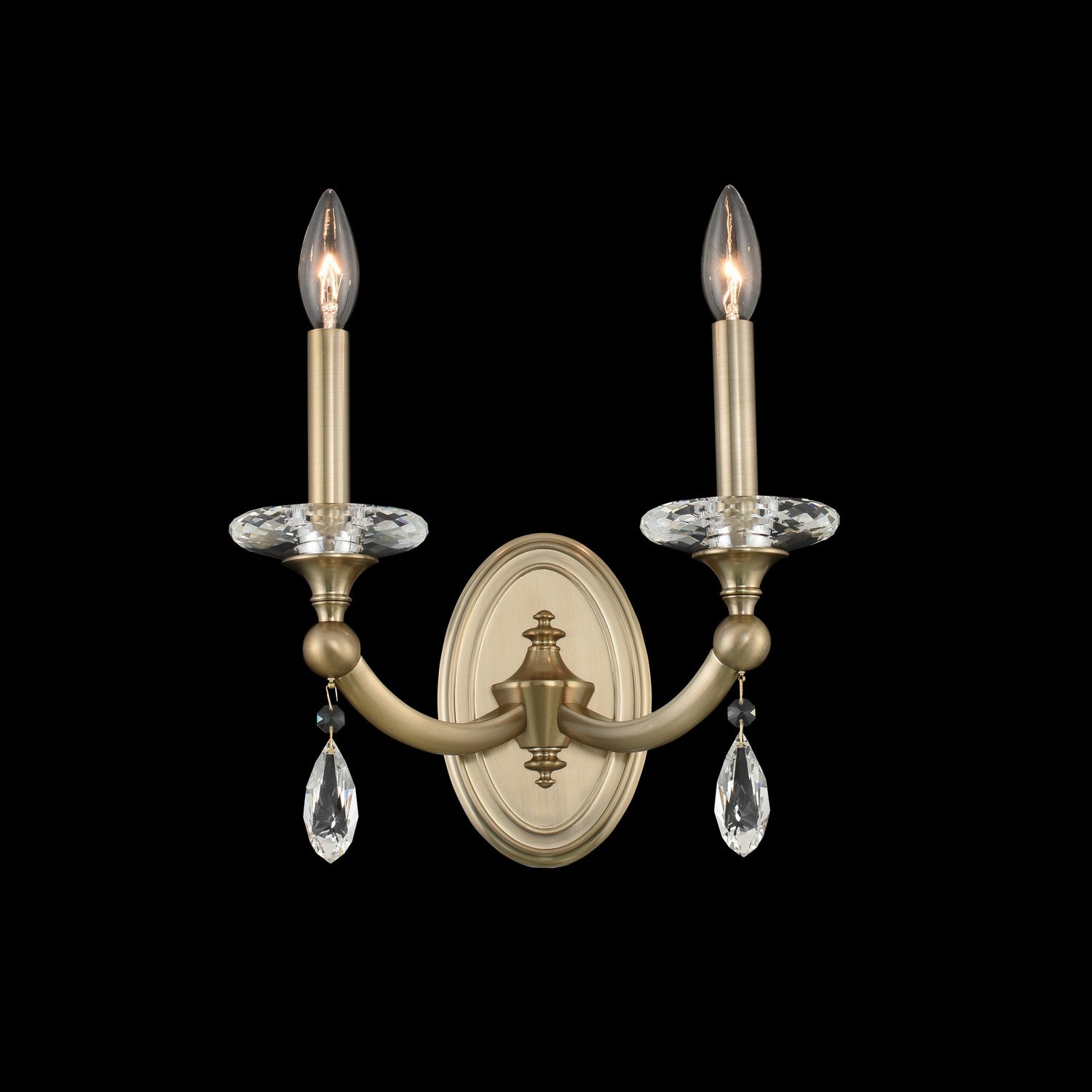 12'' Floridia 2 Light Matte Brushed Champagne Gold Wall Sconce