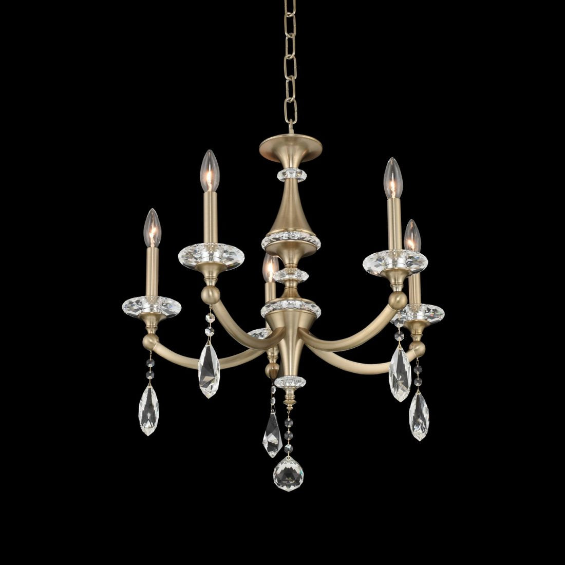 23'' Floridia 5 Light Matte Brushed Champagne Gold Chandelier