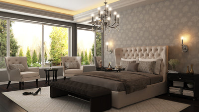 34'' Floridia 9 Light Chrome Tiered Chandelier