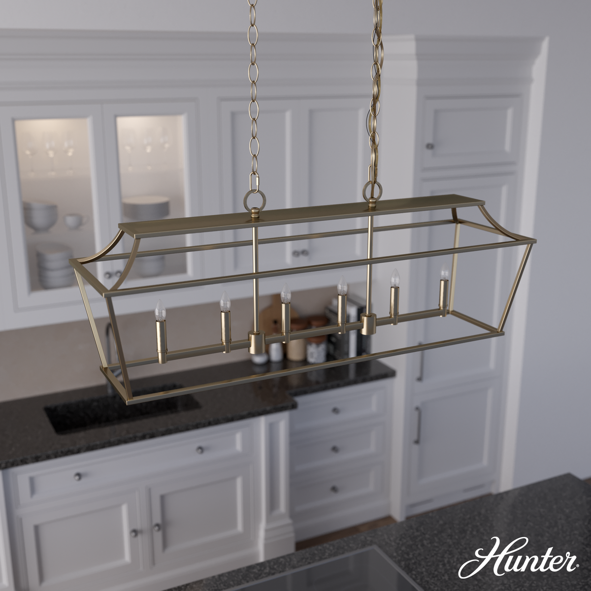 Laurel Ridge 42-inch 6-light Alturas Gold Linear Chandelier