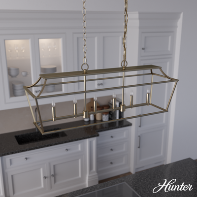 Laurel Ridge 42-inch 6-light Alturas Gold Linear Chandelier