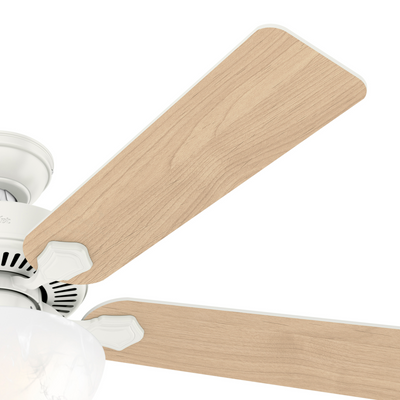 52 inch Swanson Fresh White Ceiling Fan with LED Light Kit and Pull Chain