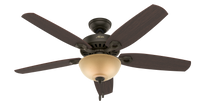 52 inch Builder New Bronze Ceiling Fan with LED Light Kit