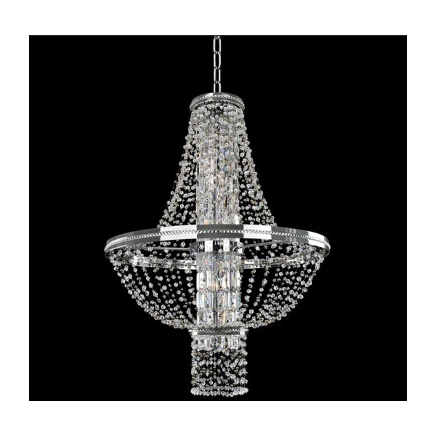 42'' Capri 10 Light Chrome Chandelier