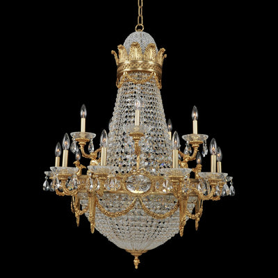 48'' Marseille 25 Light Antique Brass Tiered Chandelier