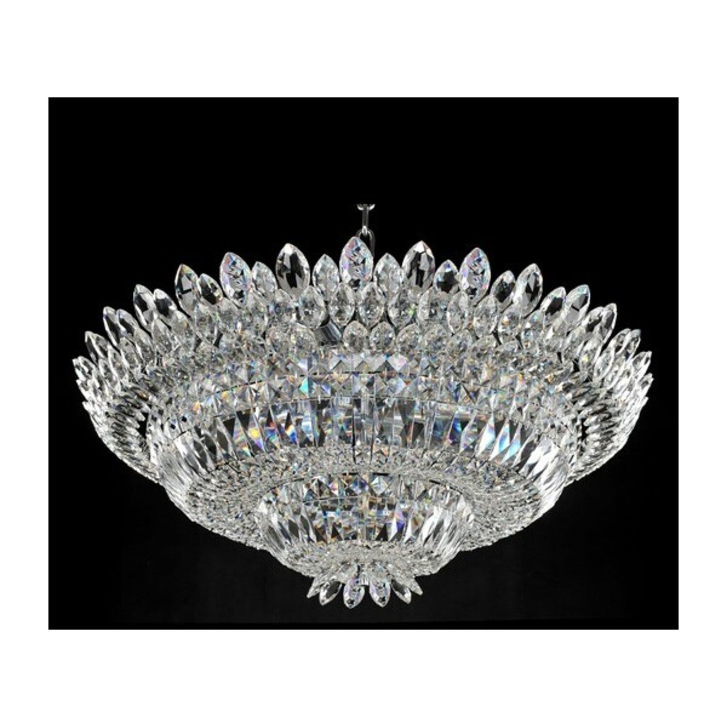 15'' Belluno 18 Light Chrome Flush Mount