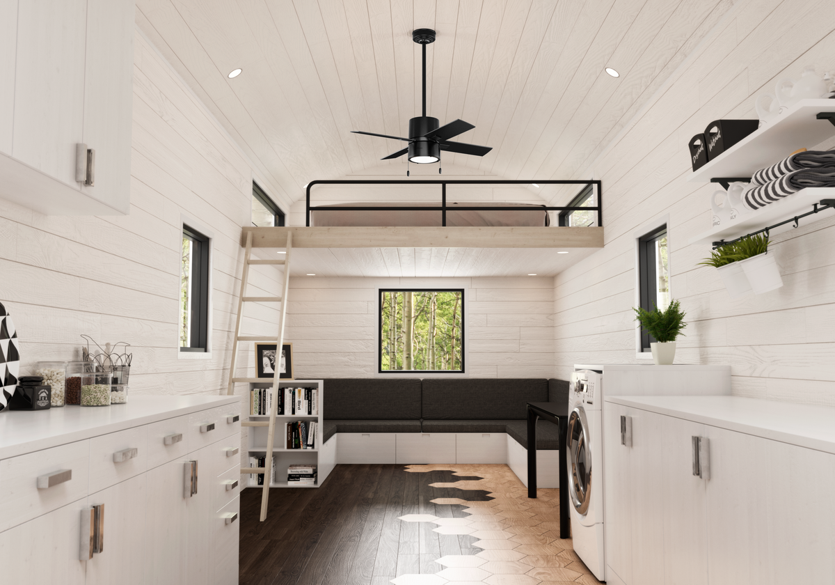 42 inch Beck Matte Black Ceiling Fan with LED Light Kit and Pull Chain