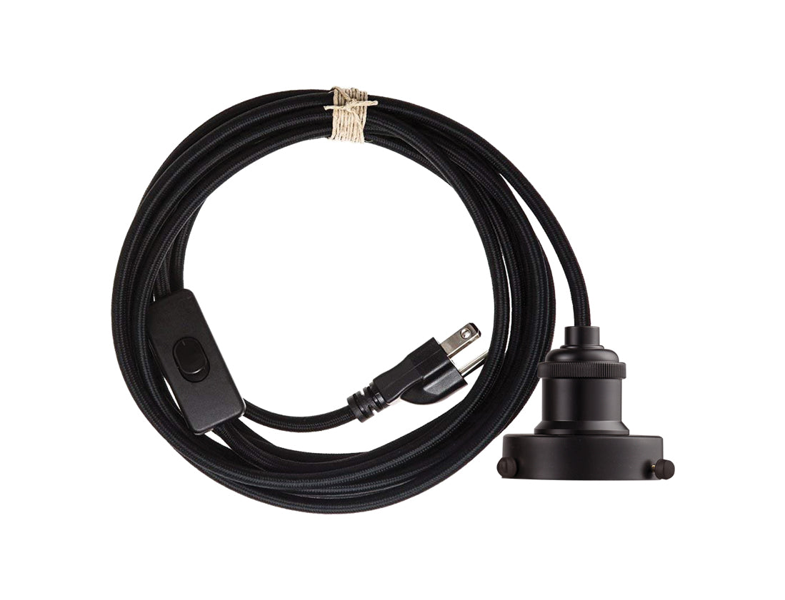 Custom Cord Socket Matte Black Brass