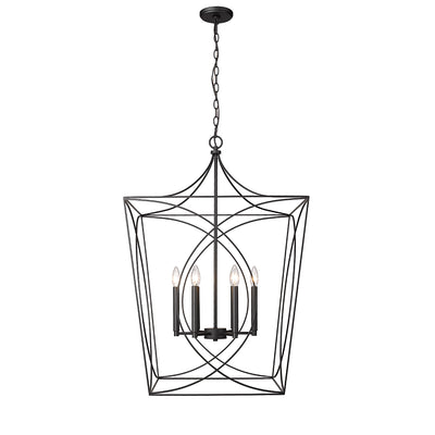 6.1'' Tracy Matte Black 6 Light Pendant