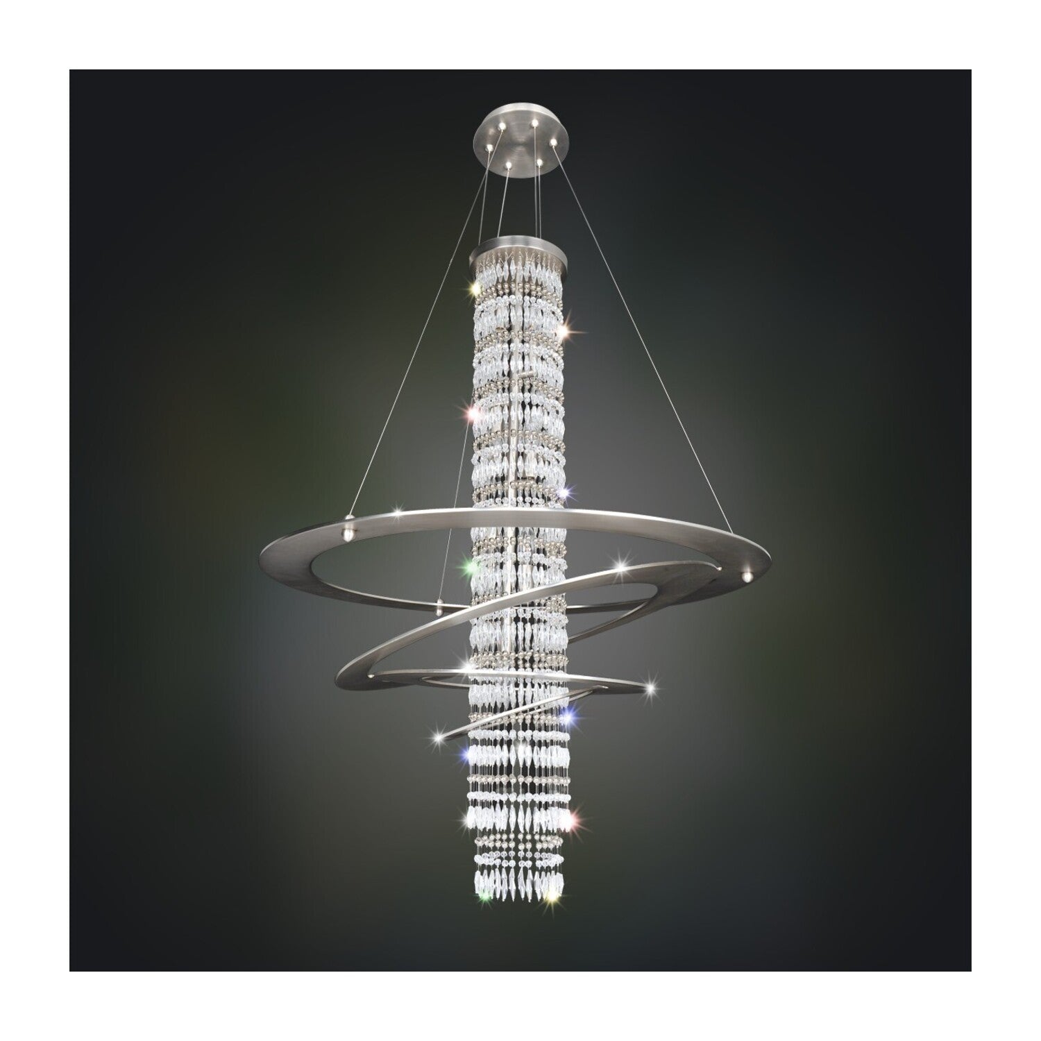 48'' Giovanni 7 Light Brushed Nickel Chandelier