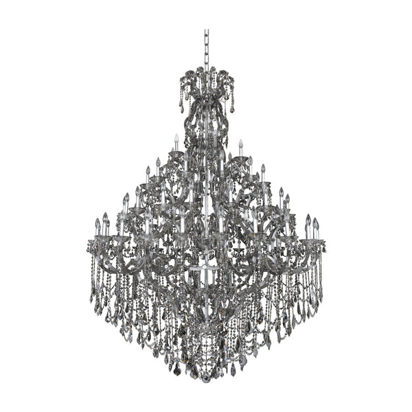 98.5 inch Brahms 66 Light Chrome Tiered Chandelier