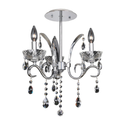 19'' Catalani 3 Light Chrome Flush Mount