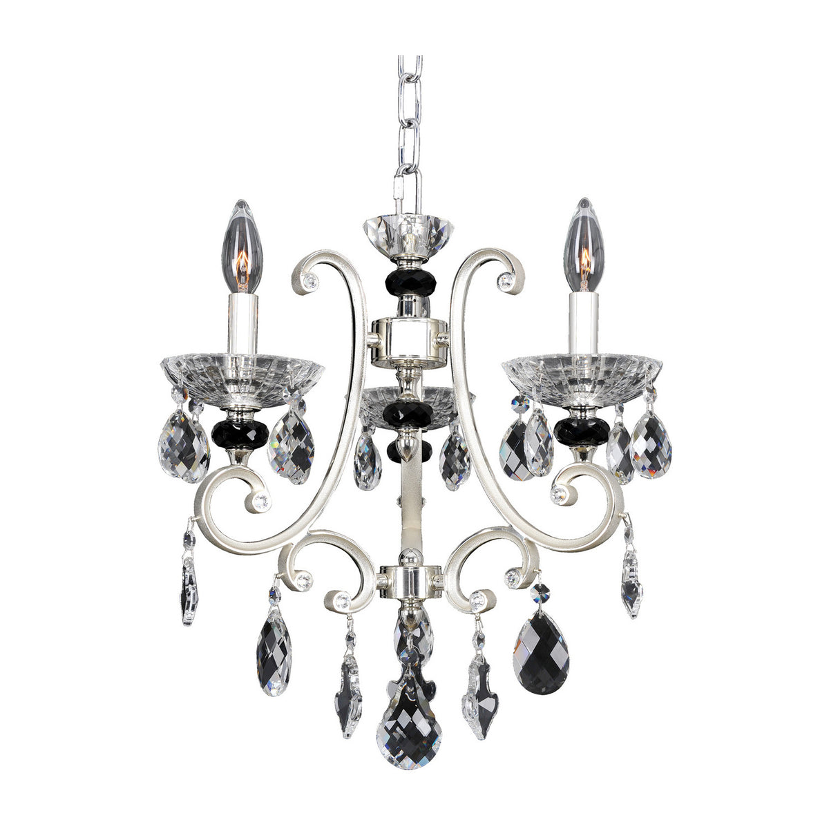 13.5'' Bedetti 3 Light 2 Tone Silver Chandelier