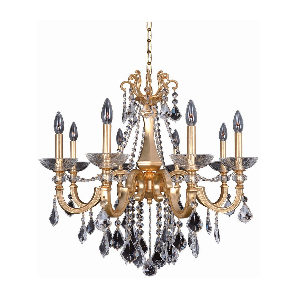 28'' Barret 8 Light French Gold - 24K Chandelier