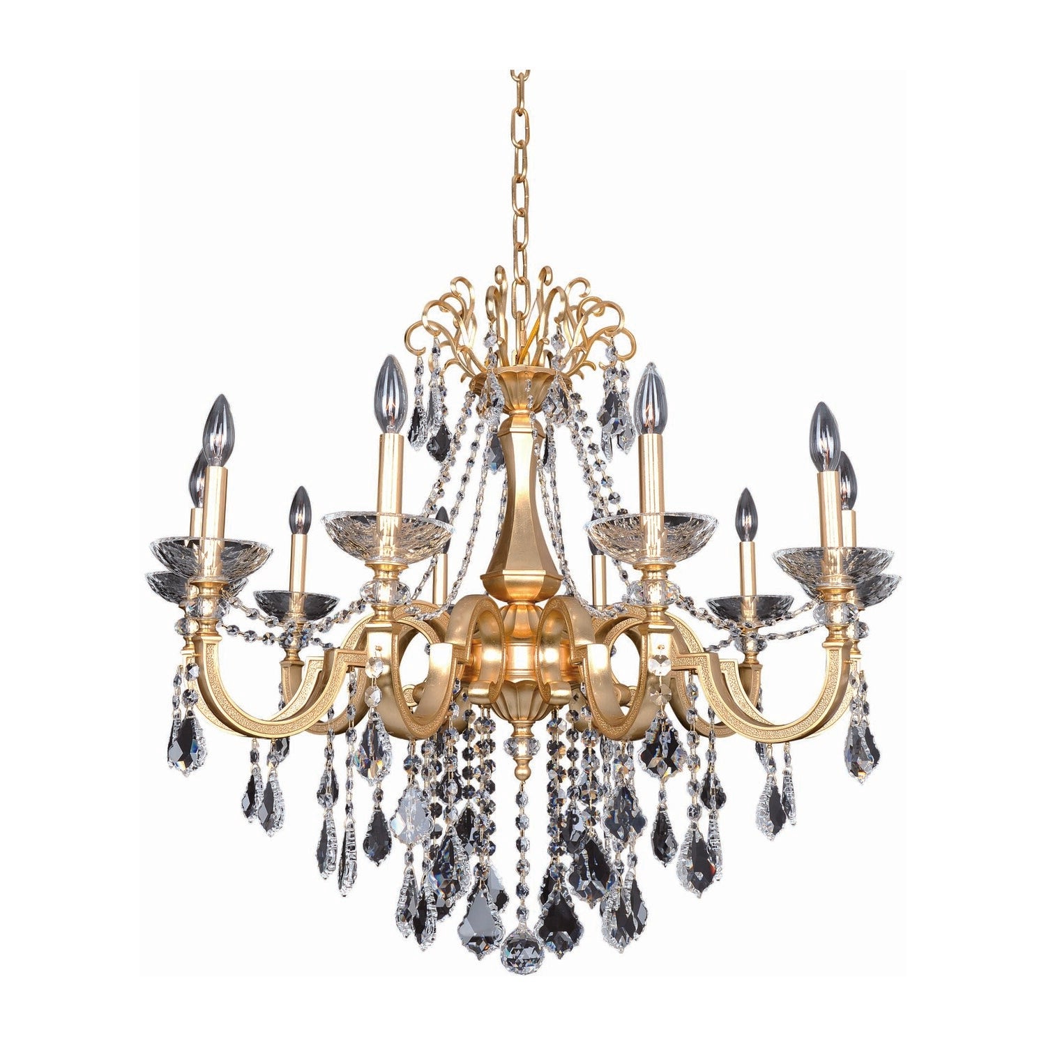 31'' Barret 10 Light French Gold - 24K Chandelier