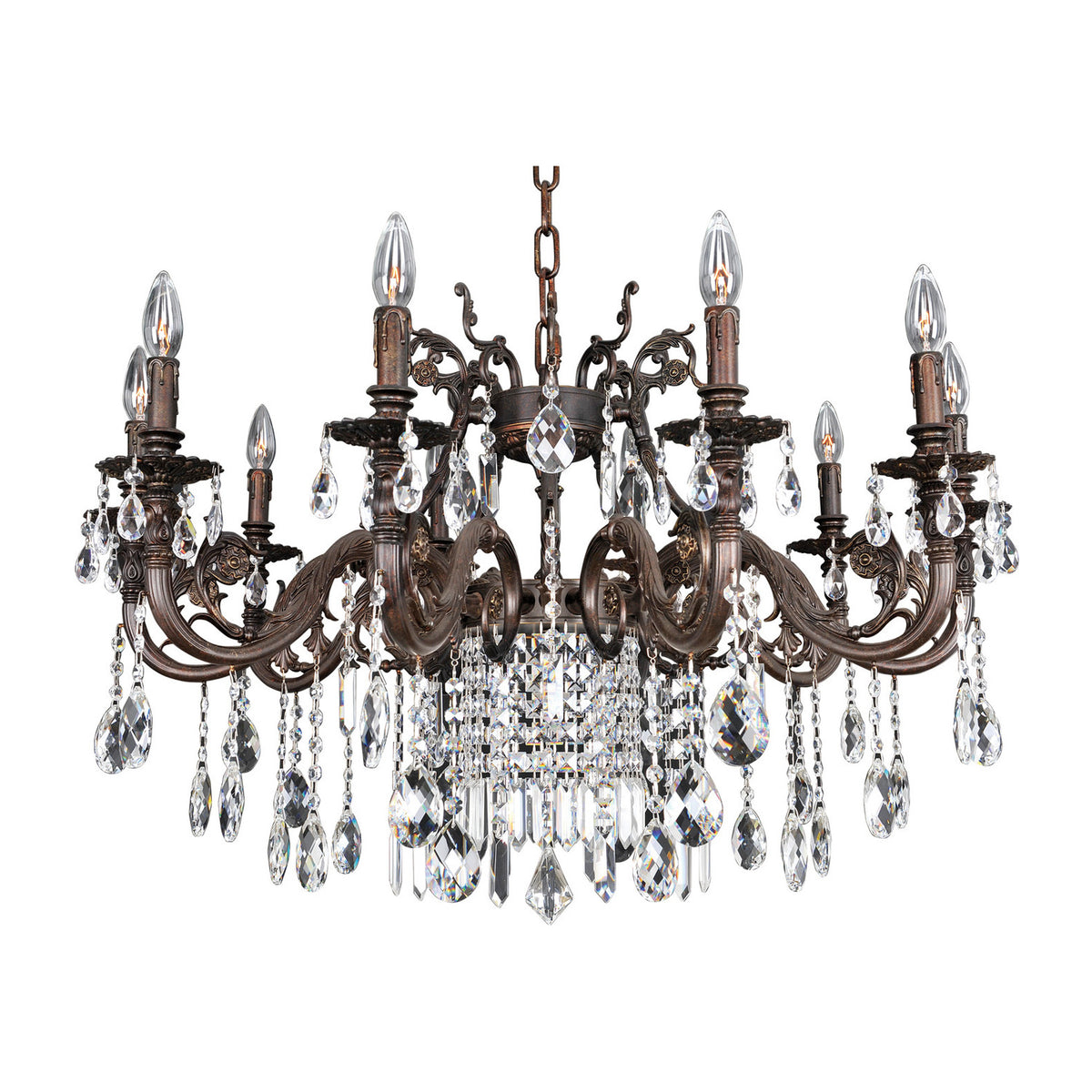 23'' Avelli 10 Light Sienna Bronze Chandelier