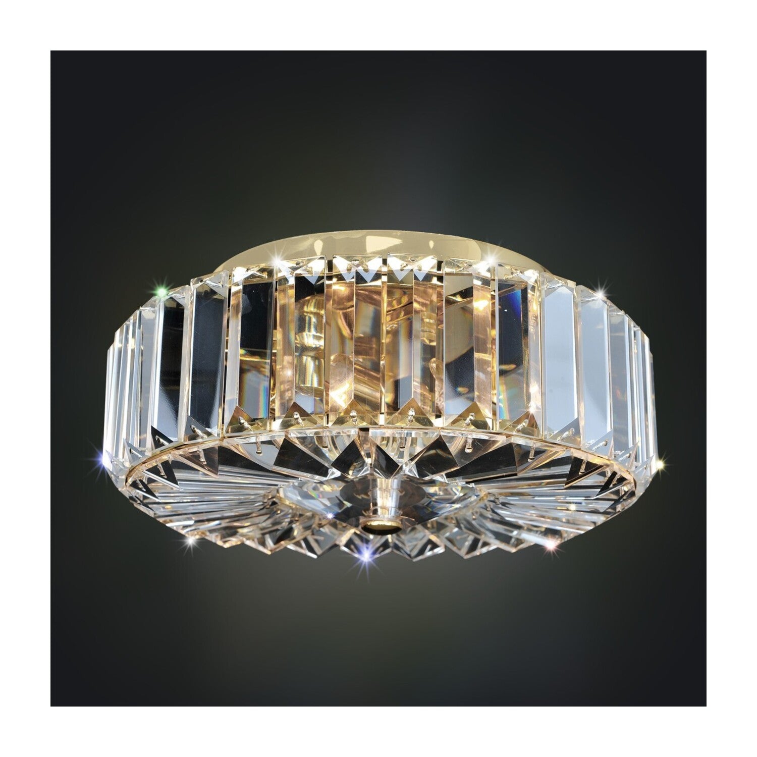 4.8'' Julien 2 Light 18k Gold Flush Mount
