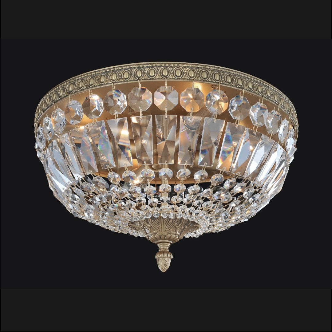 8'' Lemire 4 Light Antique Gold Flush Mount