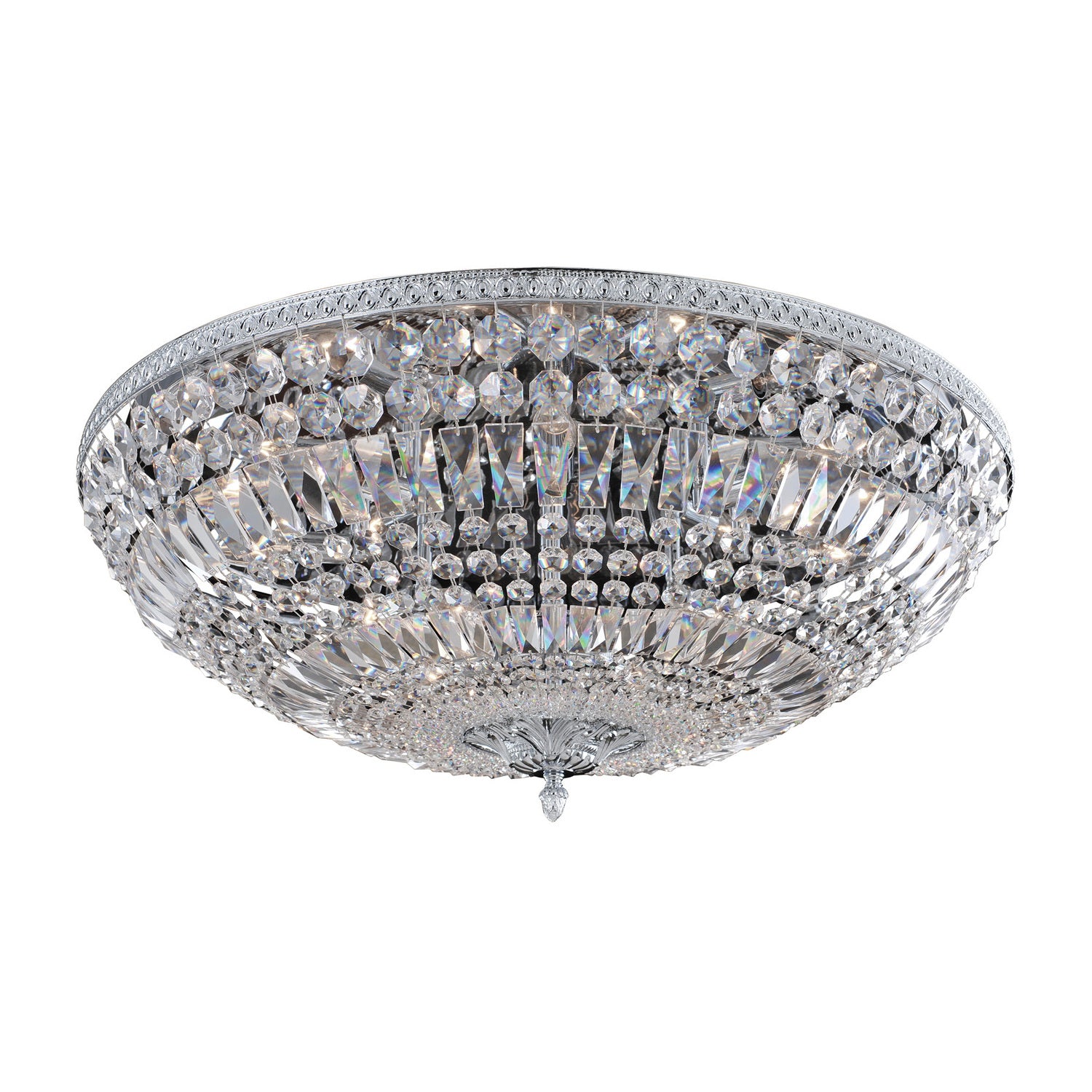 11'' Lemire 12 Light Chrome Flush Mount