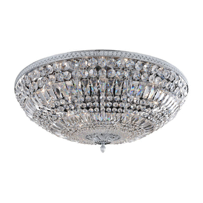 11'' Lemire 12 Light Chrome Flush Mount