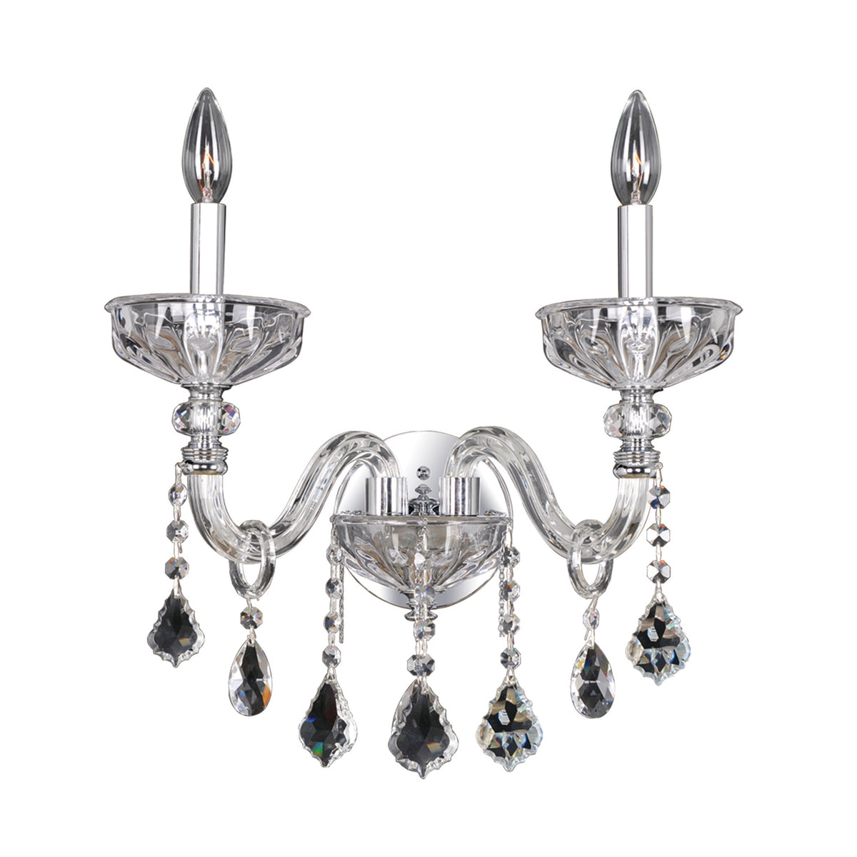 15'' Clovio 2 Light Chrome Wall Sconce