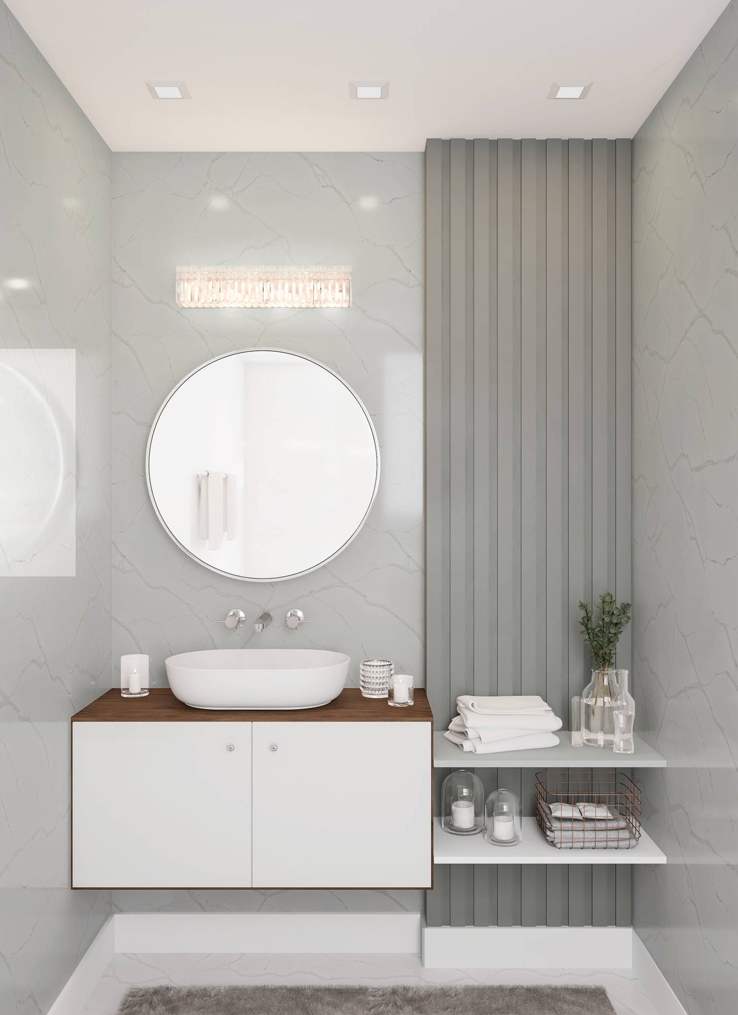 24'' Vanita 6 Light Chrome Vanity Light