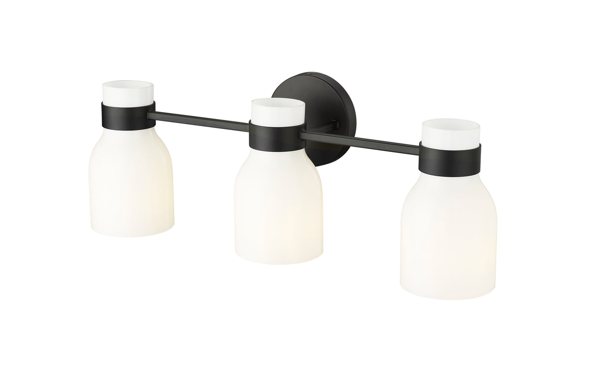 22.5'' Corella Matte Black 3 Light Bath Vanity