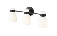 22.5'' Corella Matte Black 3 Light Bath Vanity