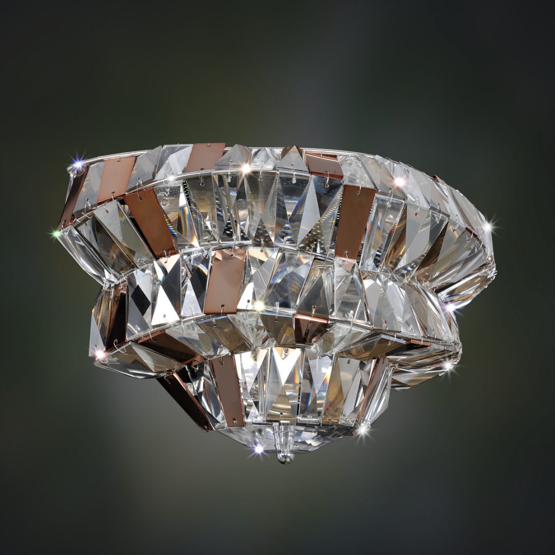 14'' Gehry 2 Light Chrome Wall Sconce