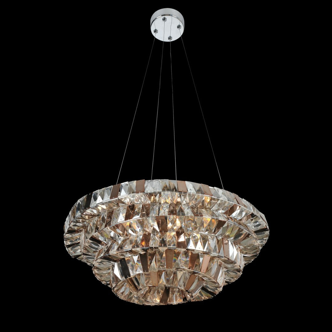 18'' Gehry 8 Light Chrome Chandelier