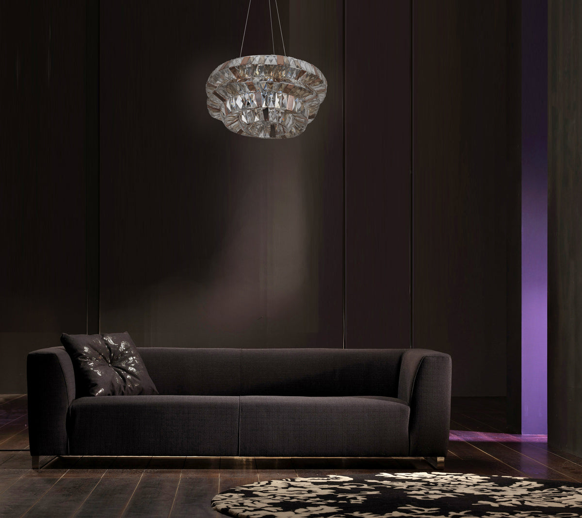 20'' Gehry 15 Light Chrome Chandelier