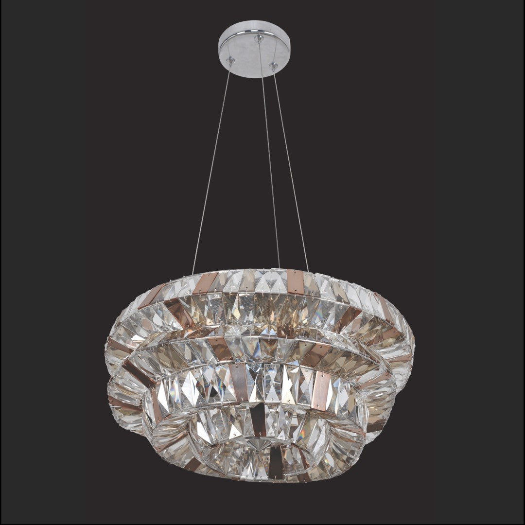 20'' Gehry 15 Light Chrome Chandelier