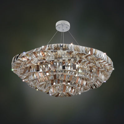 23'' Gehry 21 Light Chrome Chandelier
