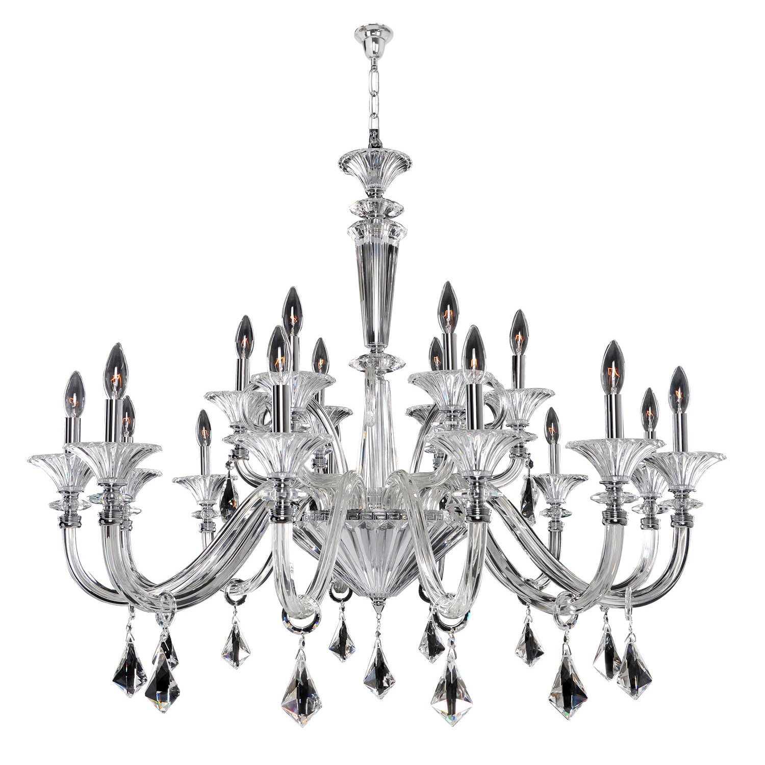 40.5'' Chauvet 18 Light Chrome Chandelier