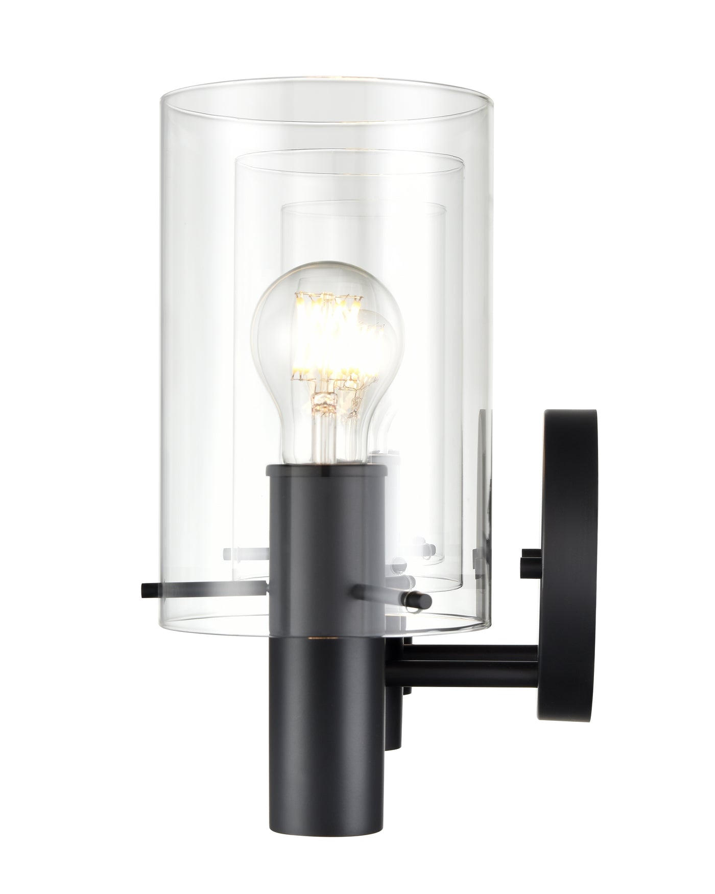 24'' Apolla Matte Black 3 Light Bath Vanity