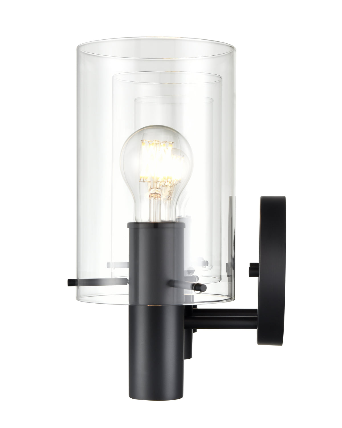 24'' Apolla Matte Black 3 Light Bath Vanity