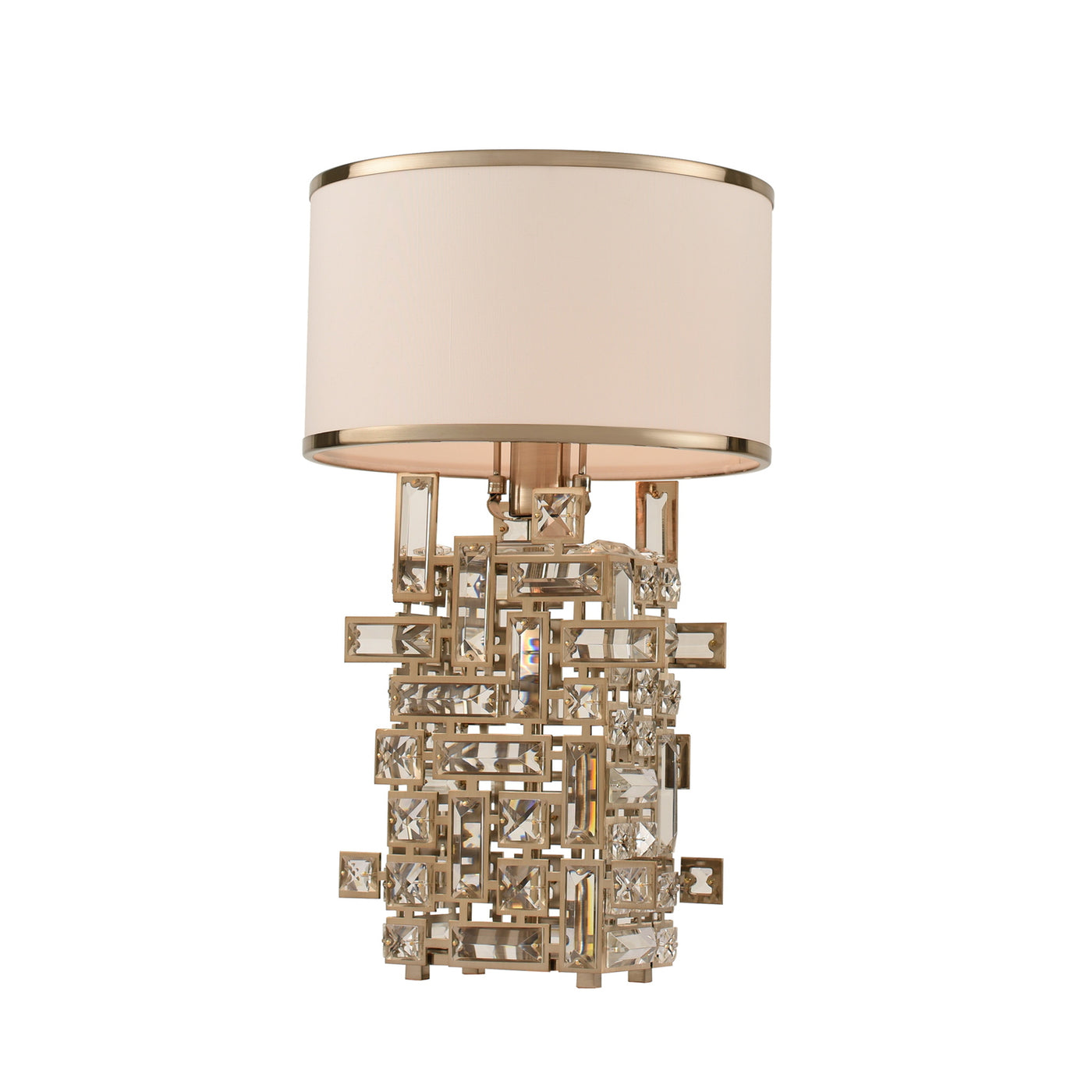 20'' Vermeer 1 Light Brushed Champagne Gold Table Lamp