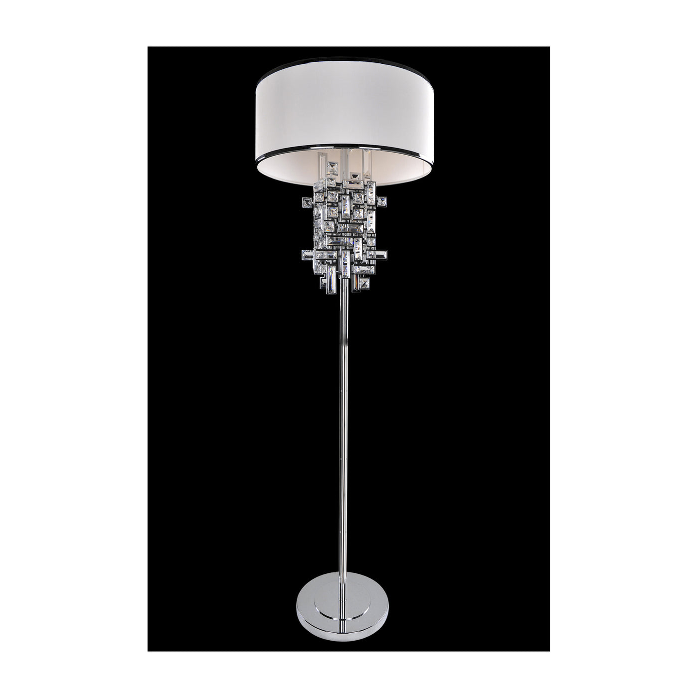 60'' Vermeer 3 Light Chrome Floor Lamp