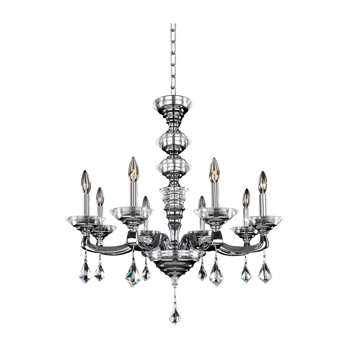 30'' Cosimo 8 Light Chrome Chandelier