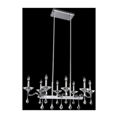 22'' Cosimo 8 Light Chrome Linear Pendant