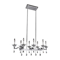 22'' Cosimo 8 Light Chrome Linear Pendant
